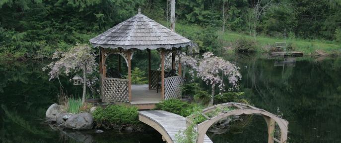 A Hidden Haven & Water Garden Cottages - Port Angeles - Innenhof