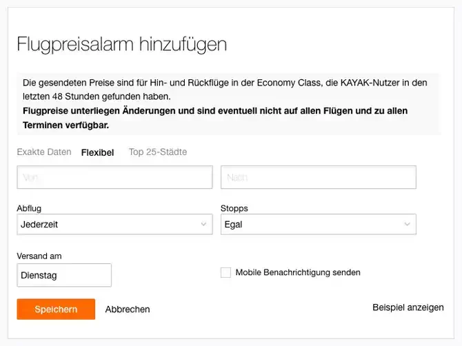 flugpreisalarm flexibel