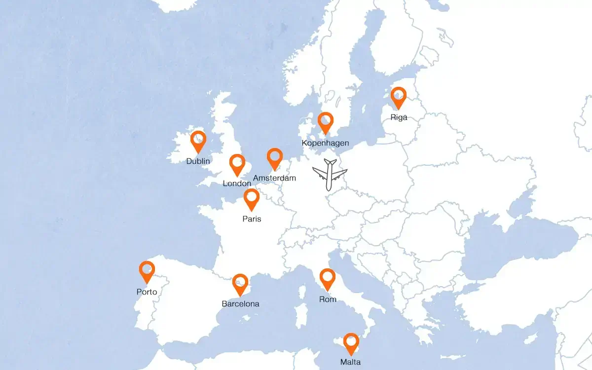 TOUR AROUND EUROPE ITINERARY