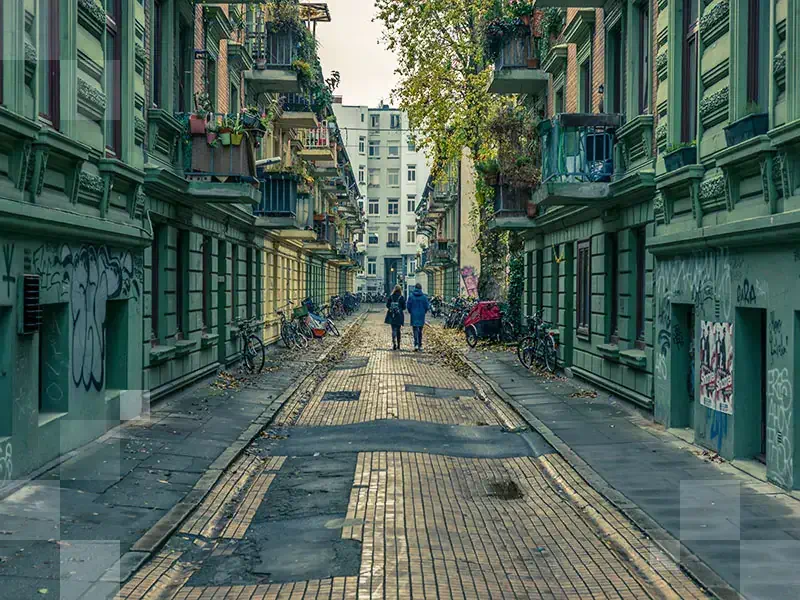 Die Straßen Hamburg am Tag 