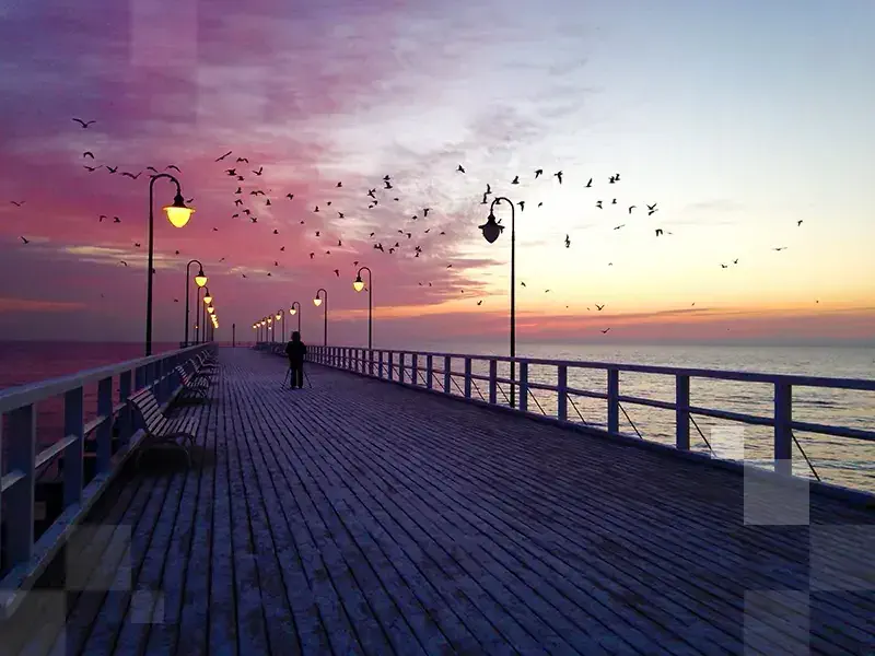 Ein Spaziergang an der Seebrücke von Sopot