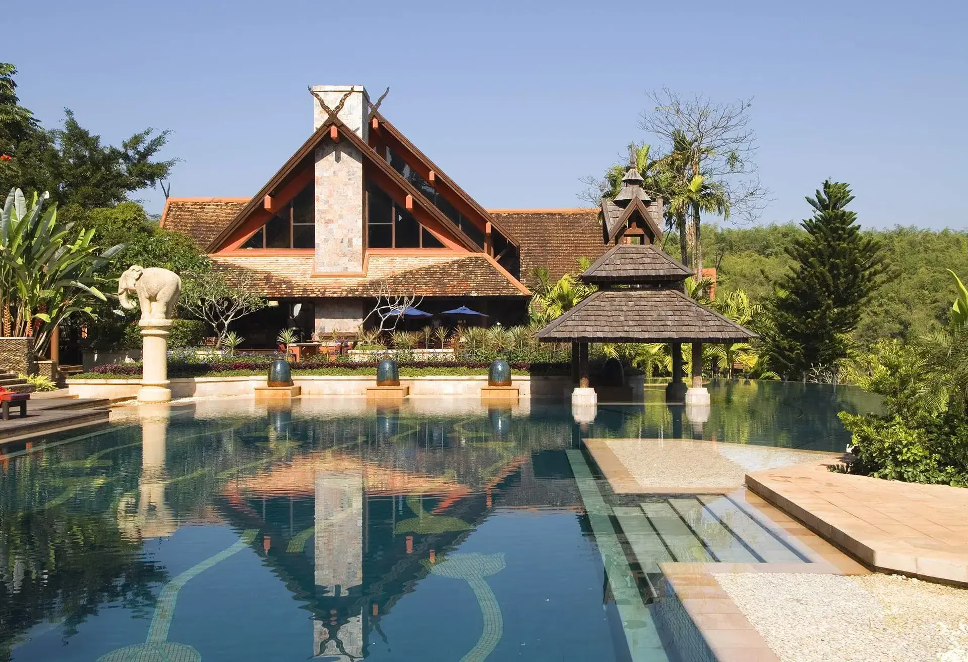 A resort in Thailand with a pool.