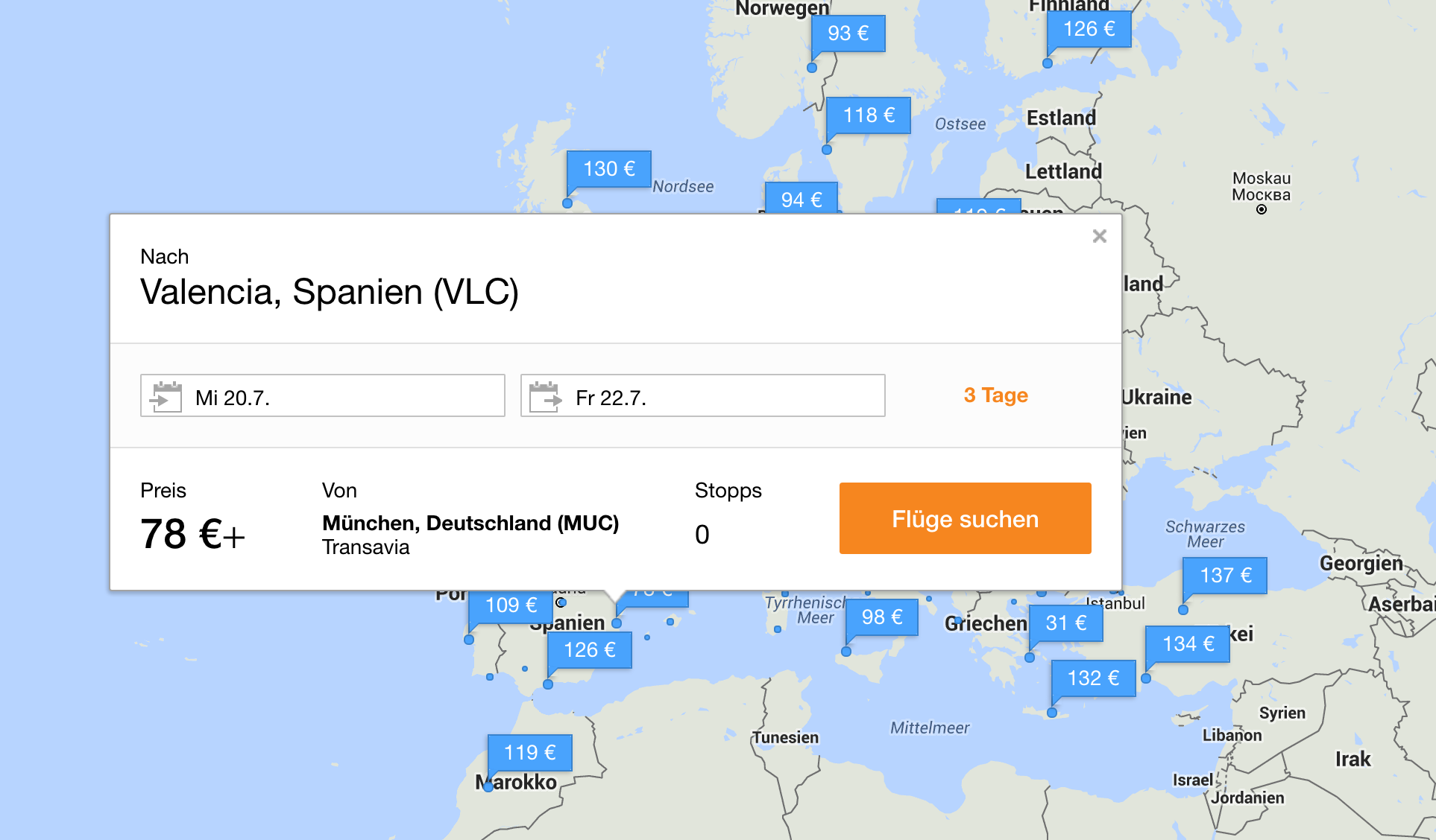 Angebot auswählen, sparen und FLugreise genießen - so einfach geht's mit KAYAK Explore