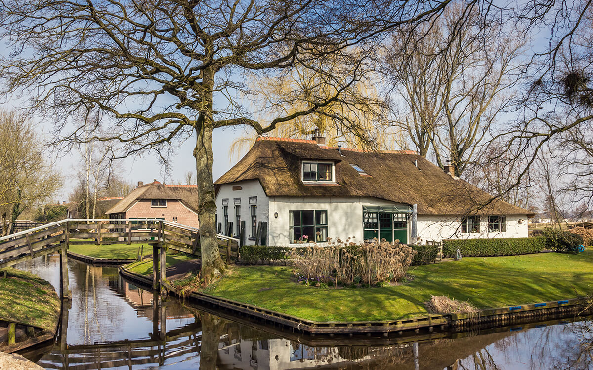 Idyllische Giethoorn, Niederlande