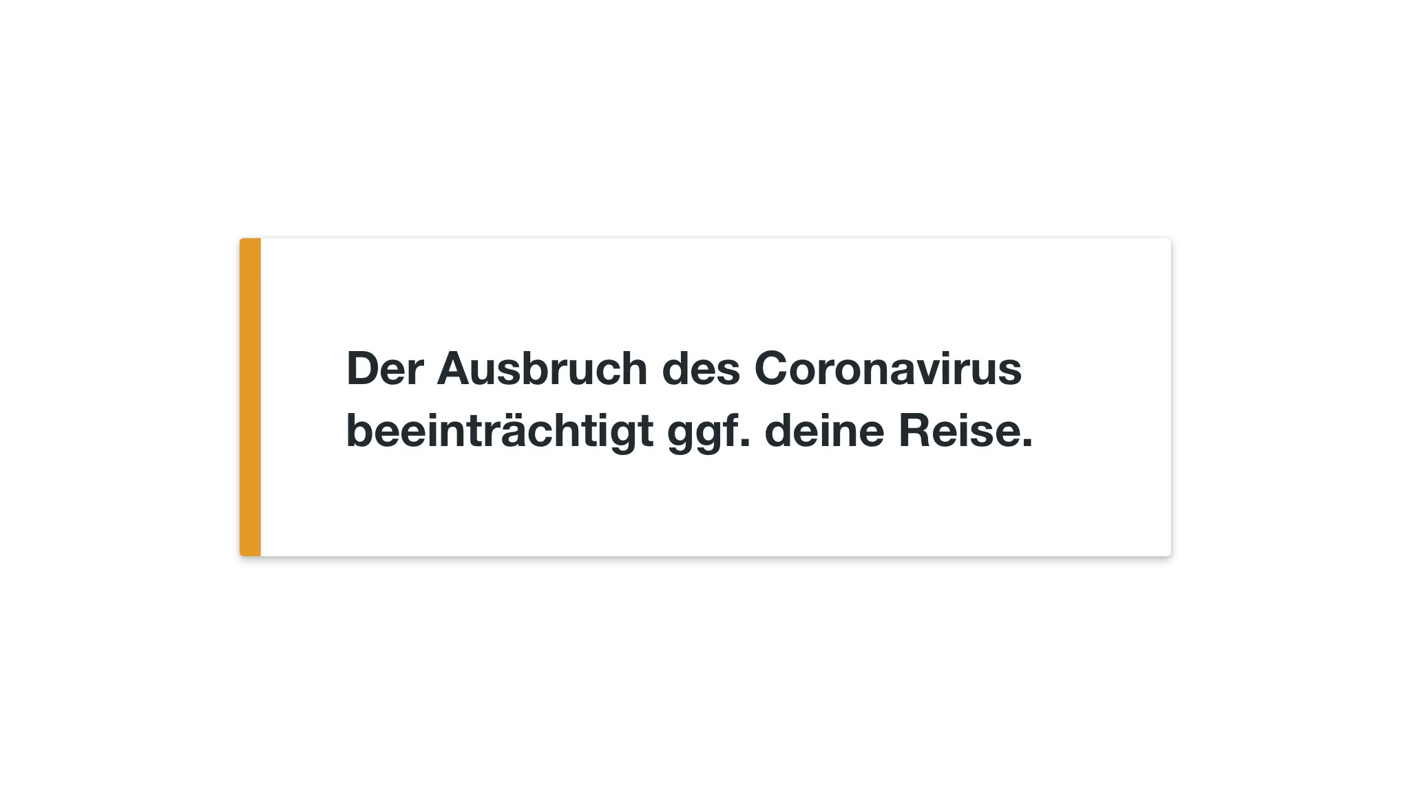 Neue Hinweise auf KAYAK - Covid-19