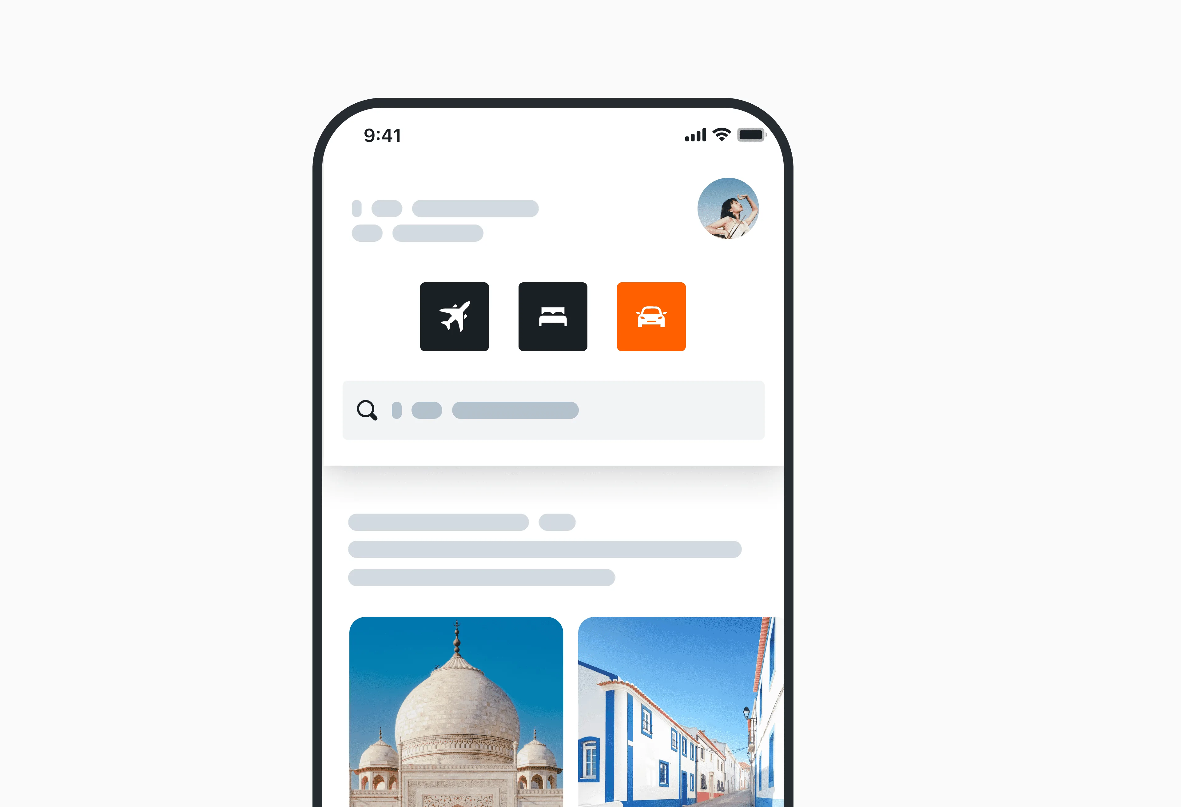 Mobile app KAYAK front door