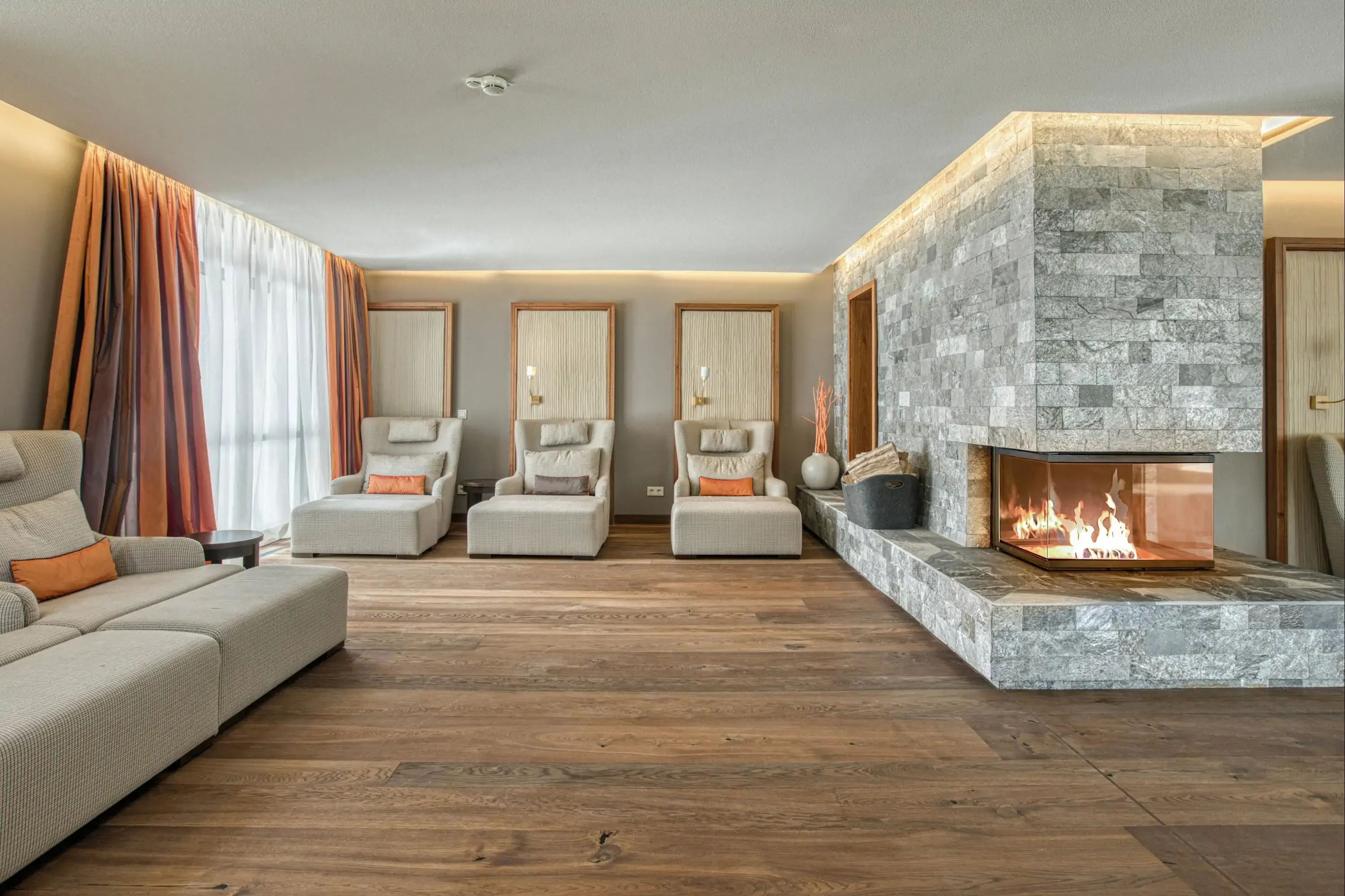 Interior shot of a contemporary luxury spa